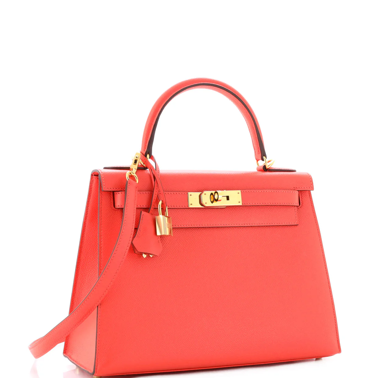 Kelly Handbag Rouge Pivoine Epsom with Gold Hardware 28 - Deep Luxury