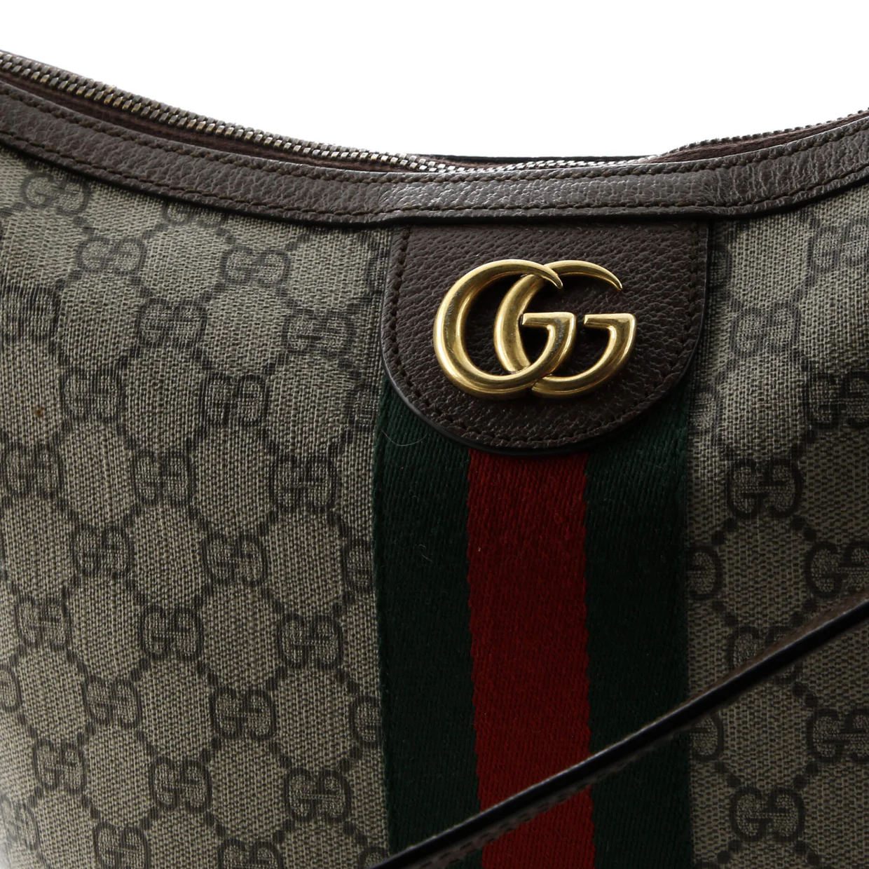 Ophidia Half Moon Hobo GG Coated Canvas Small - Deep Luxury