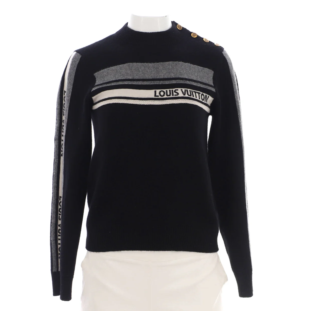Women's Intarsia Signature Crewneck Sweater Cashmere - Deep Luxury