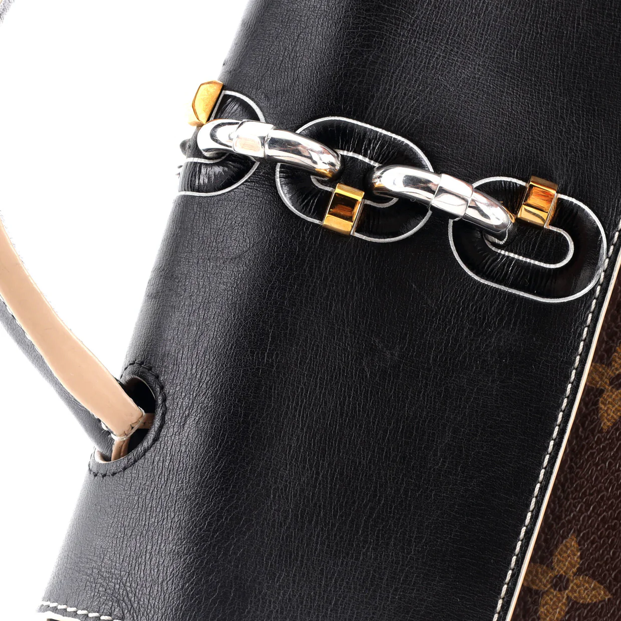 Chain It Handbag Monogram Canvas with Leather PM - Deep Luxury