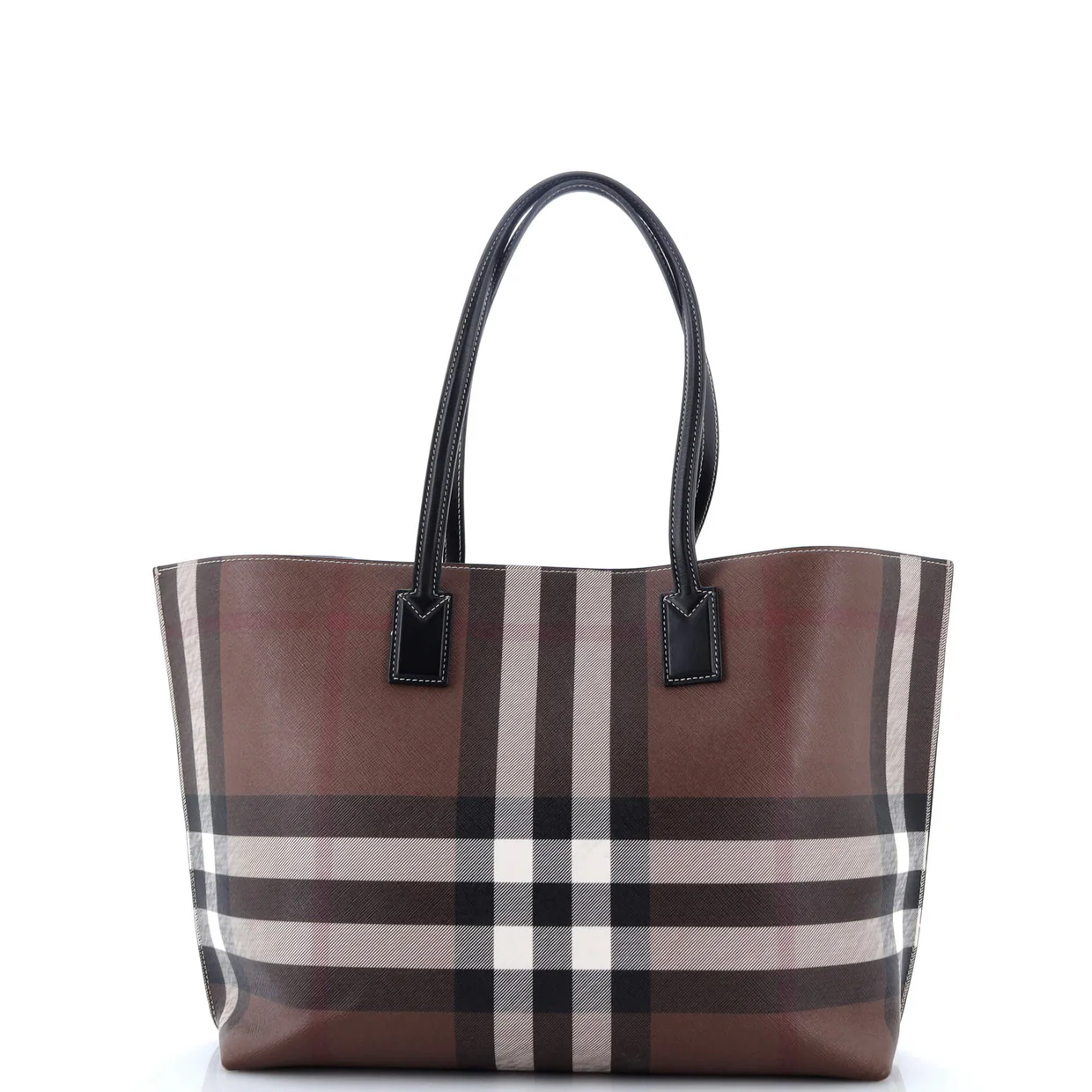 Soft Tote Check E-Canvas Medium - Deep Luxury