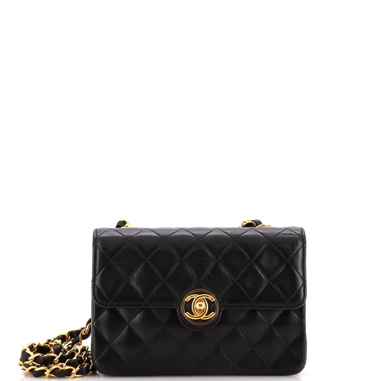 Vintage CC Chain Flap Bag Quilted Lambskin Mini - Deep Luxury