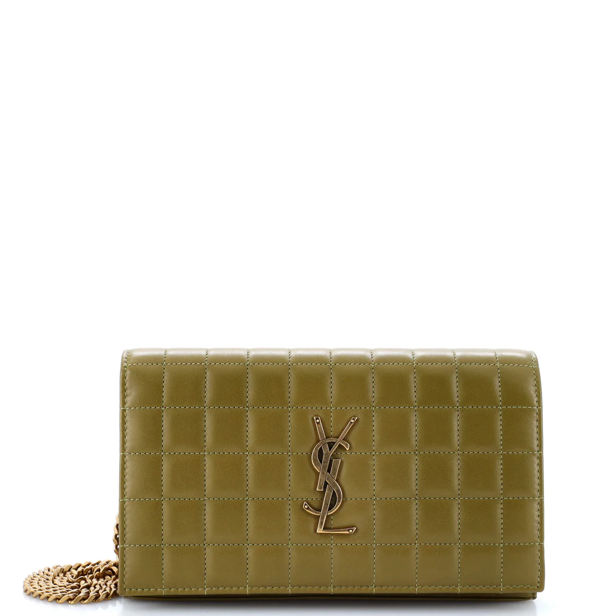 Cassandre Wallet on Chain Quilted Leather Medium - Deep Luxury