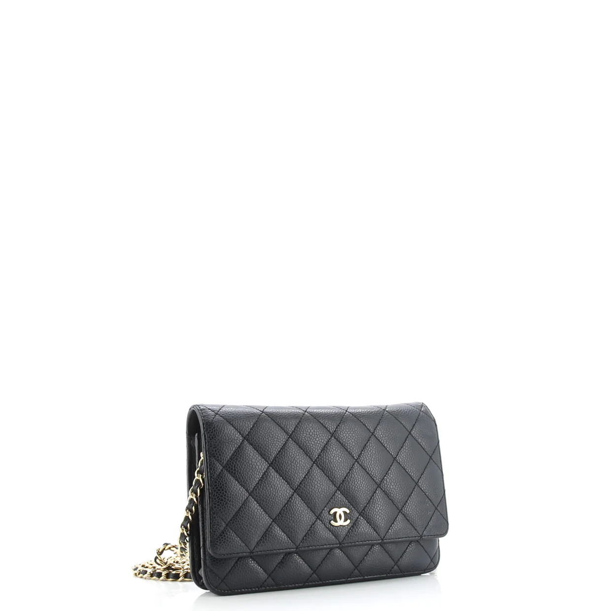 Wallet on Chain Quilted Caviar - Deep Luxury