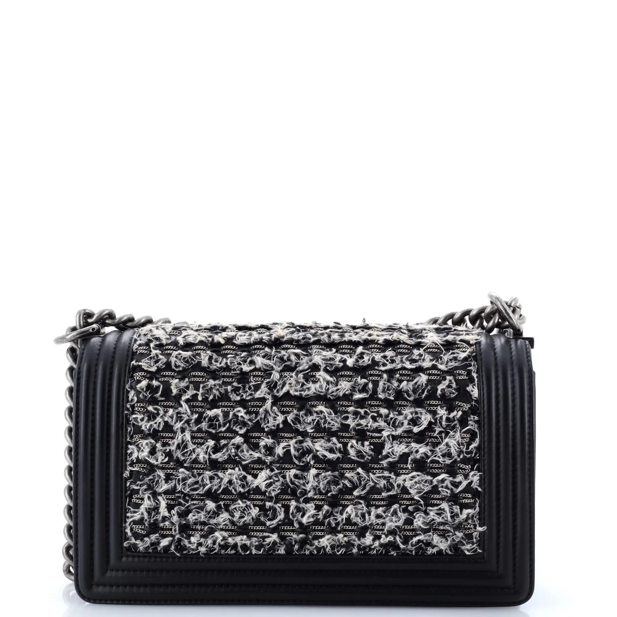 Boy Flap Bag Braided Tweed Old Medium - Deep Luxury