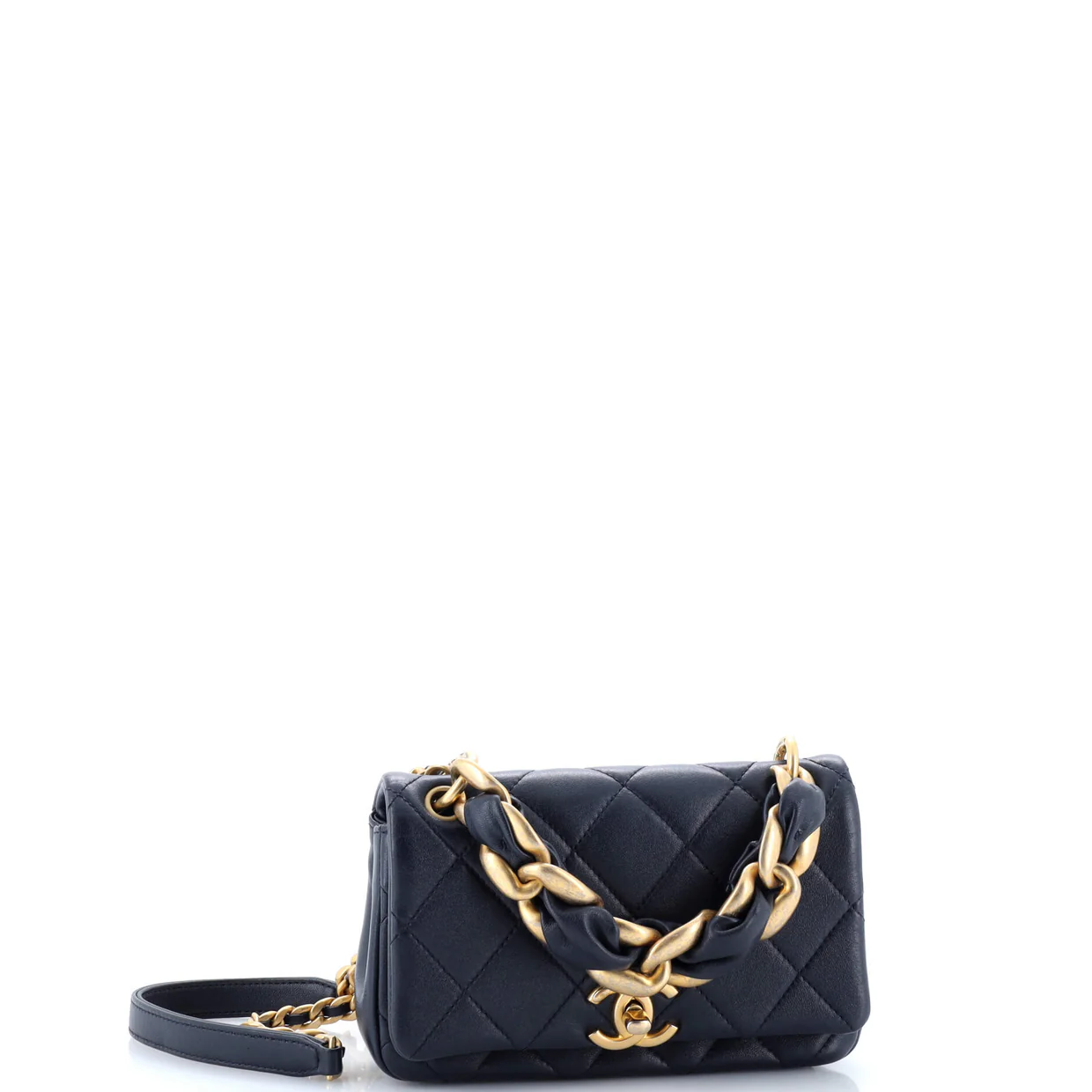Chain Is More Flap Bag Quilted Lambskin Small - Deep Luxury