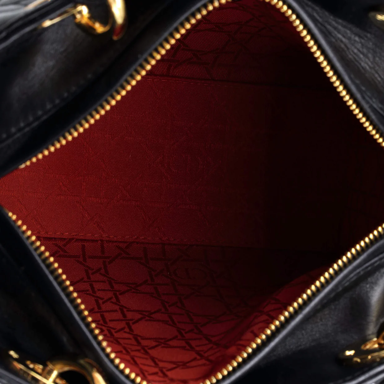 Lady Dior Bag Cannage Quilt Lambskin Medium - Deep Luxury