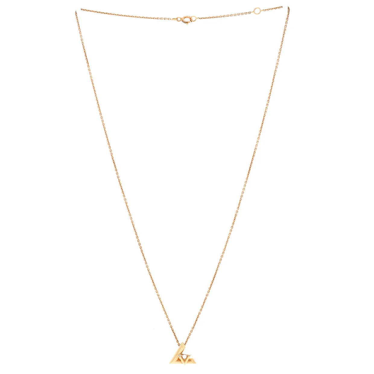 LV Volt One Pendant Necklace 18K Rose Gold with Diamond Small - Deep Luxury