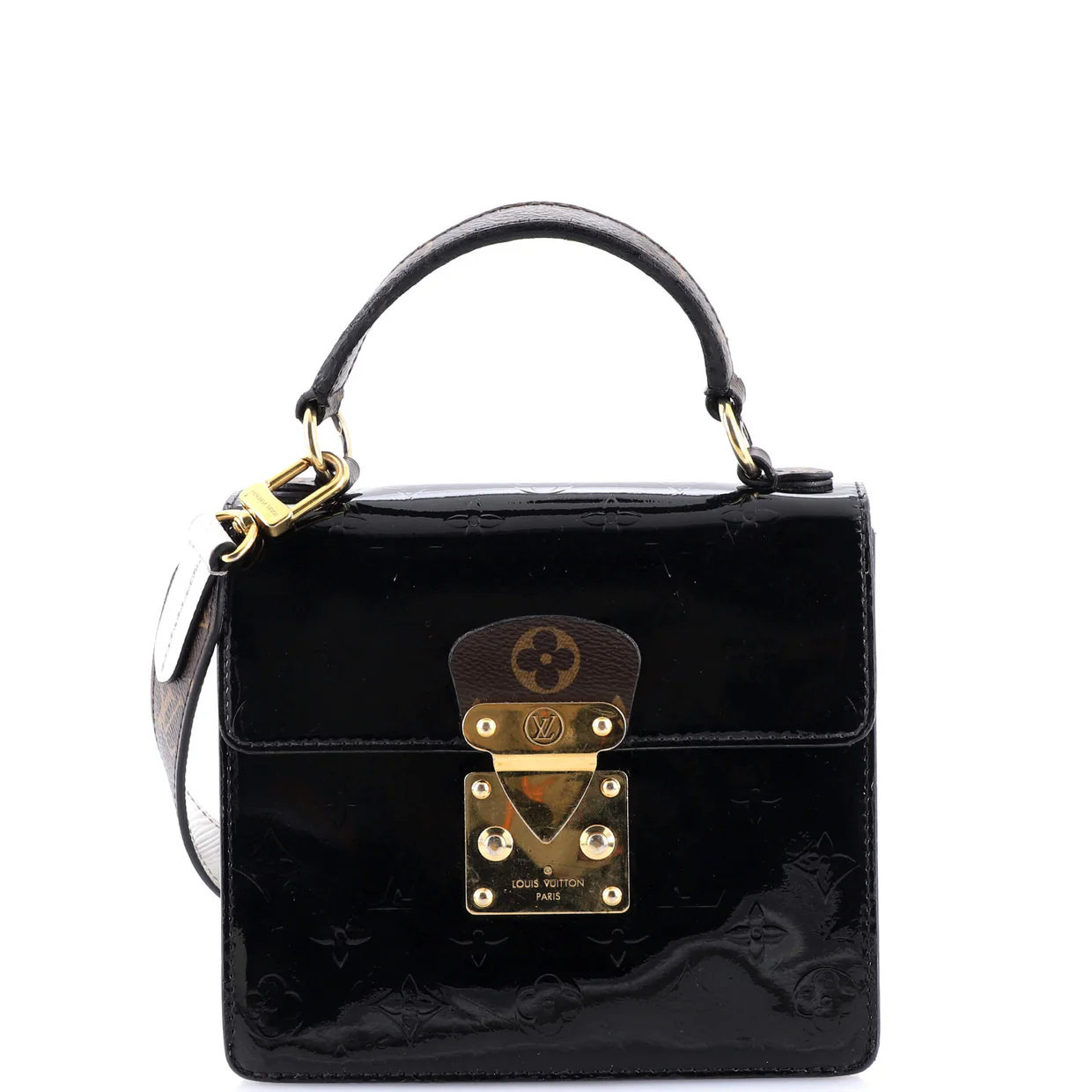 Spring Street NM Handbag Monogram Vernis with Monogram Canvas and Epi Leather - Deep Luxury