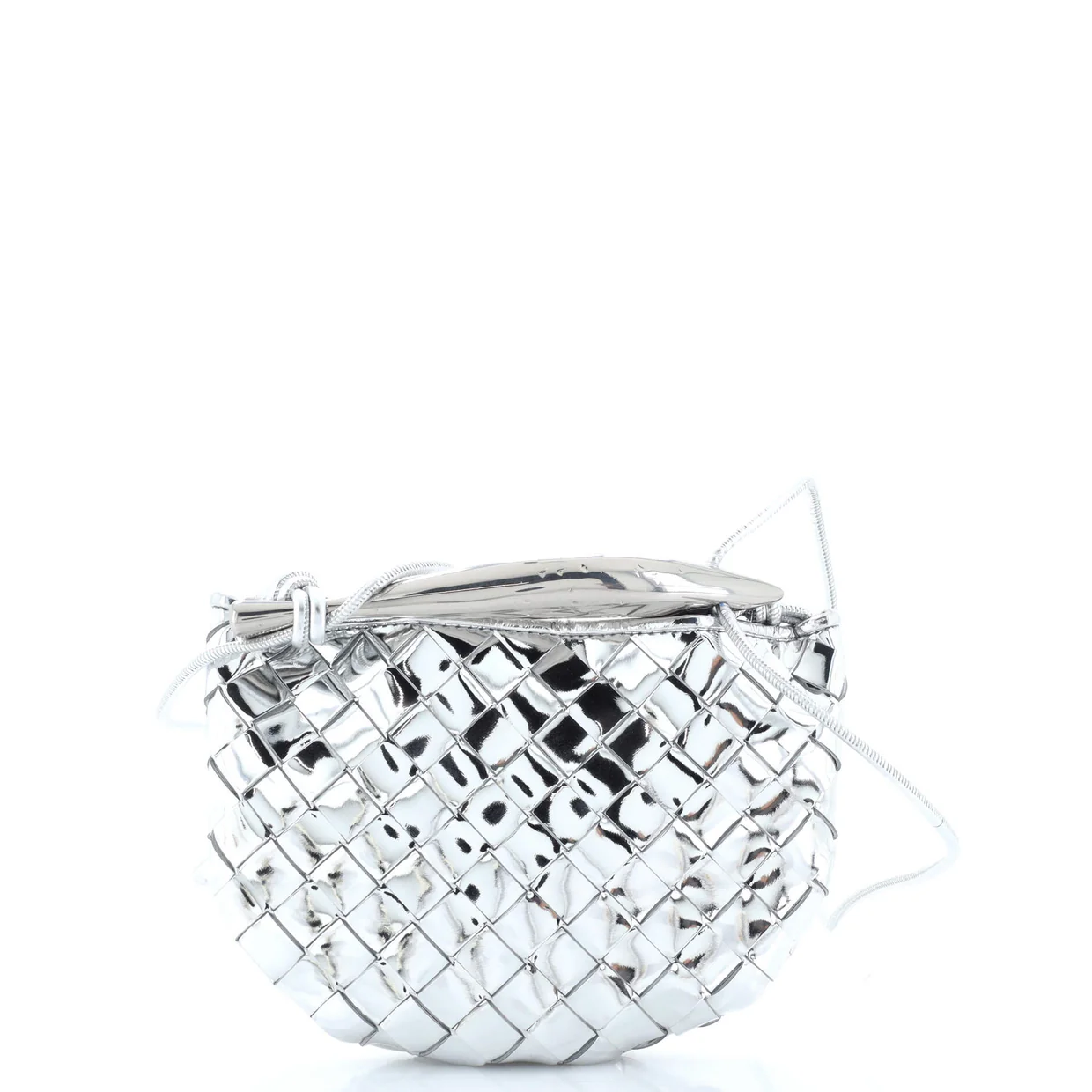 Sardine Top Handle Bag Metallic Leather Mini - Deep Luxury