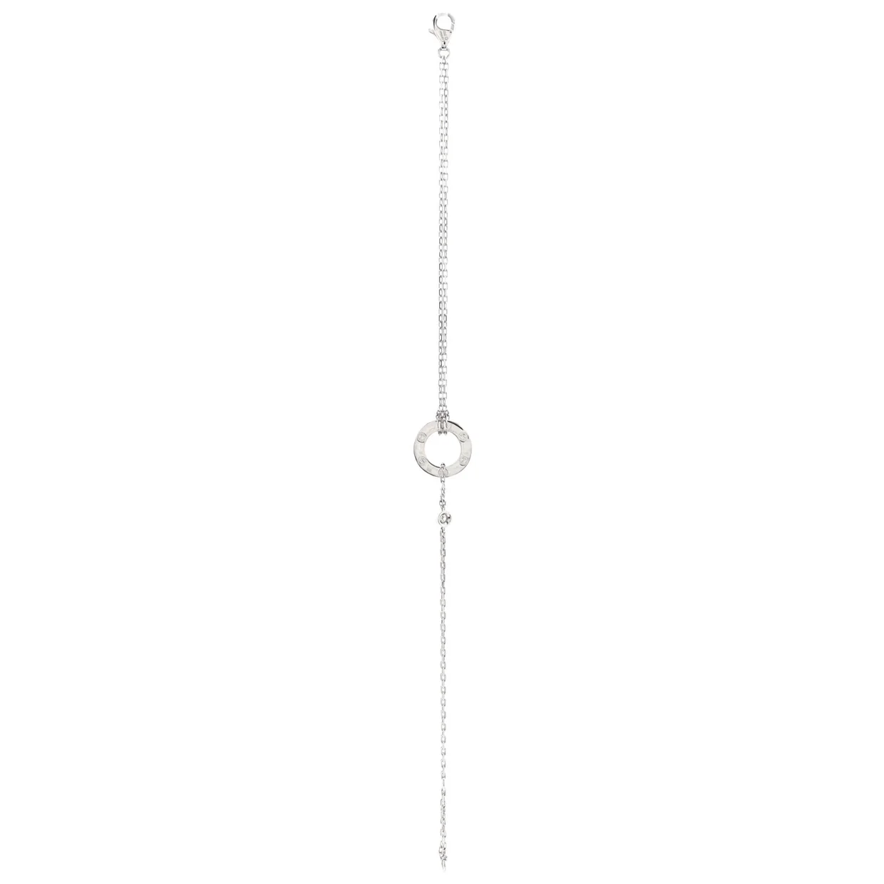 2 Diamonds Love Bracelet 18K White Gold with Diamonds - Deep Luxury