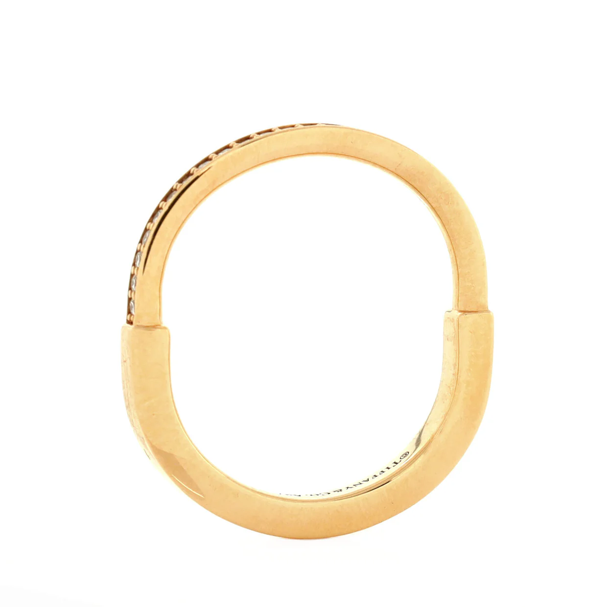 Lock Ring 18K Rose Gold with Diamonds - Deep Luxury