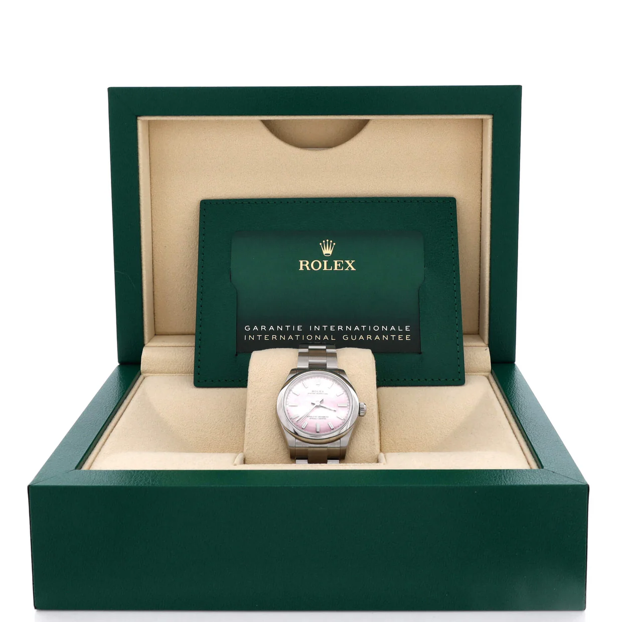 Oyster Perpetual Pink Automatic Watch Stainless Steel 31 - Deep Luxury
