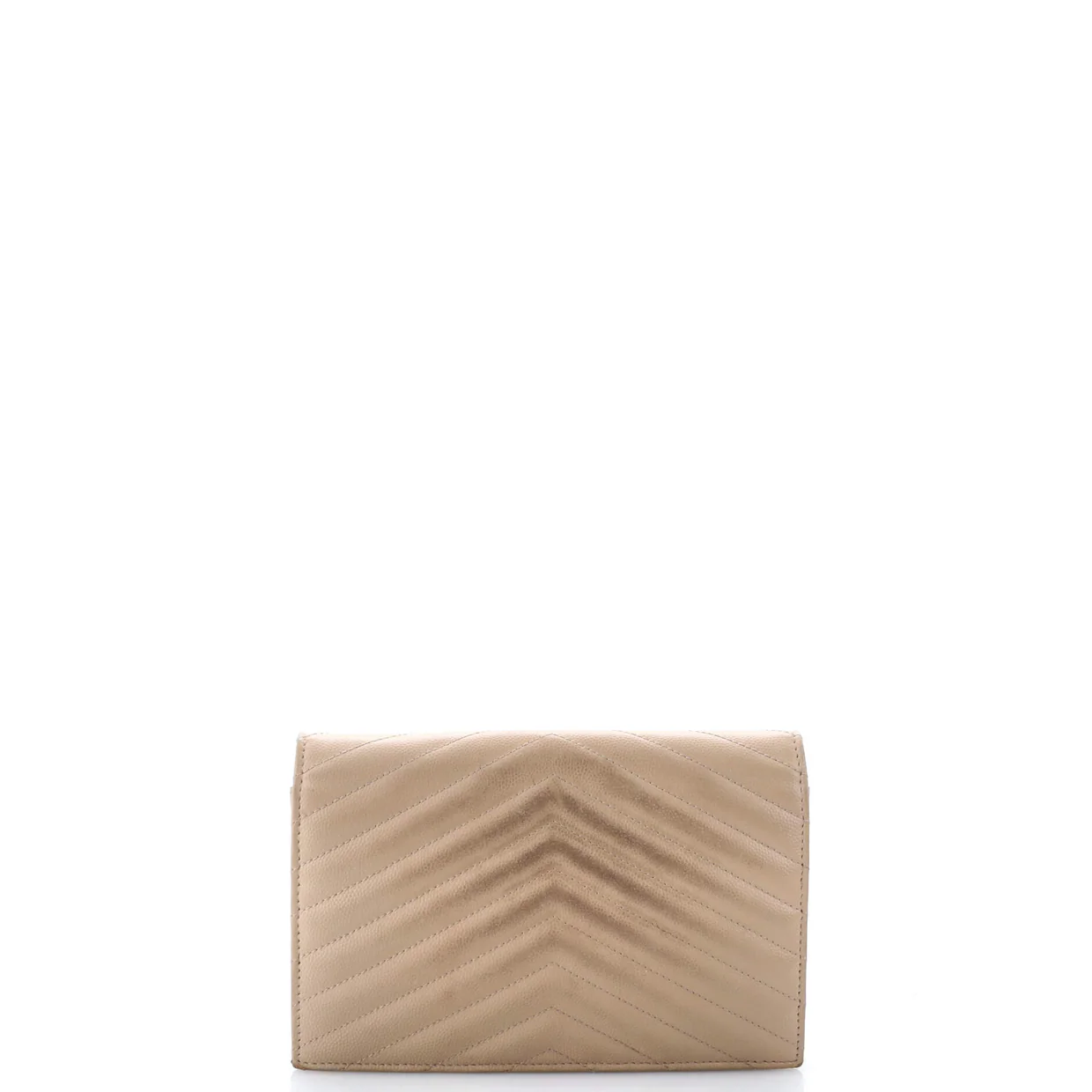 Classic Monogram Wallet on Chain Matelasse Chevron Leather Small - Deep Luxury