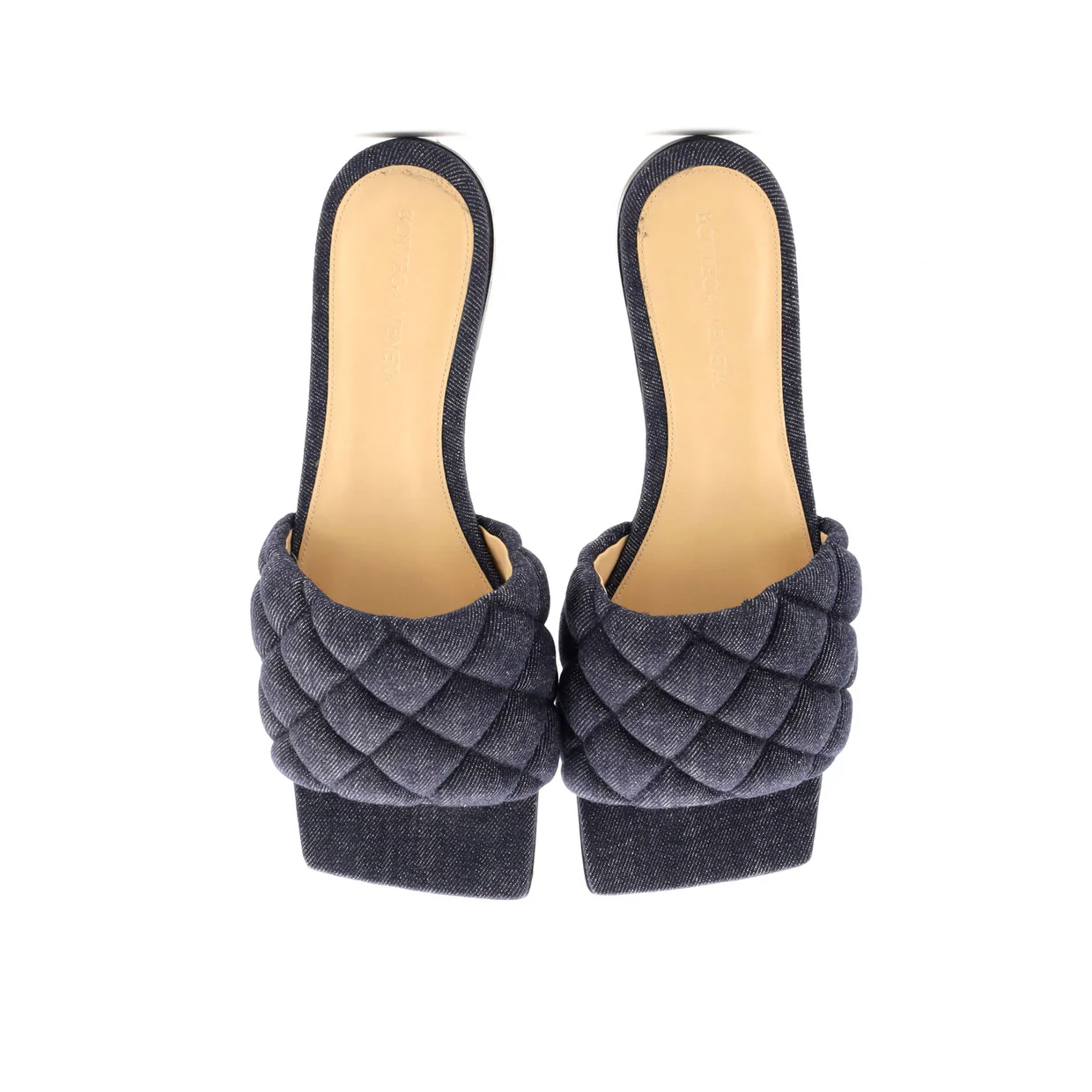 Women's The Padded Flat Sandals Quilted Denim - Deep Luxury