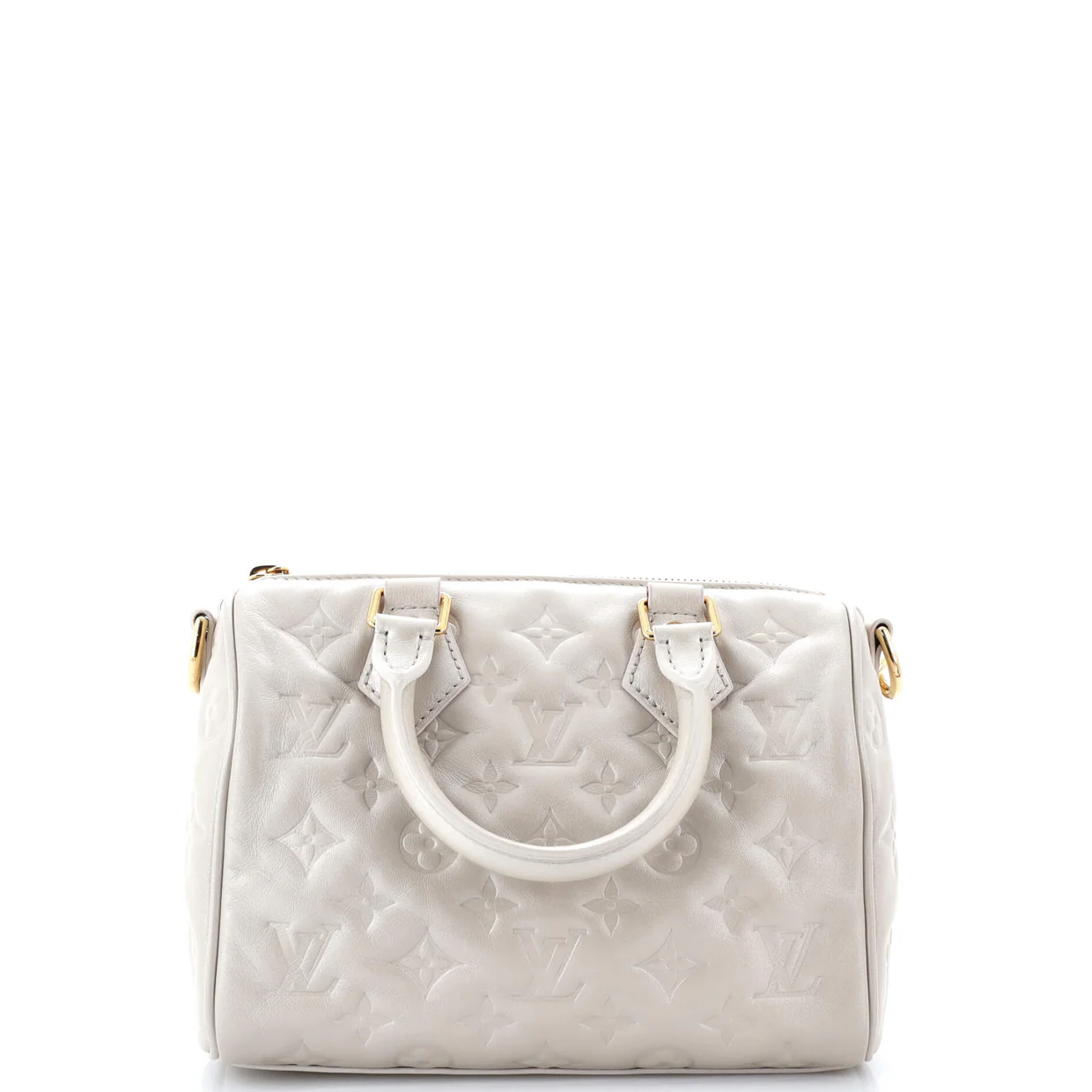Speedy Bandouliere Bag Limited Edition Fall in Love Monogram Embossed Lambskin 22 - Deep Luxury