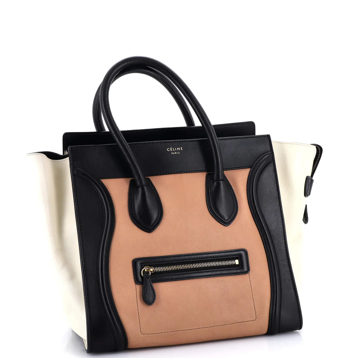 Tricolor Luggage Bag Leather Mini - Deep Luxury