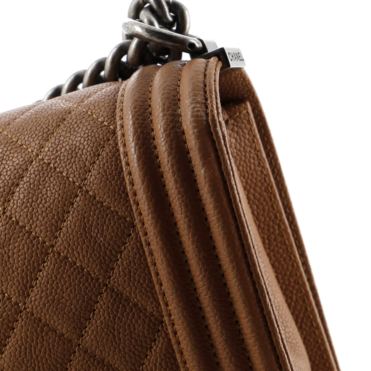 Boy Flap Bag Quilted Caviar Old Medium - Deep Luxury