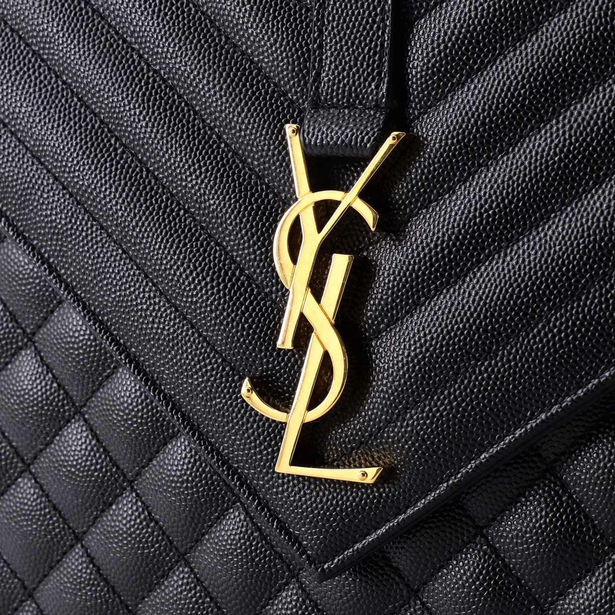 Classic Monogram Envelope Satchel Mixed Matelasse Leather Large - Deep Luxury