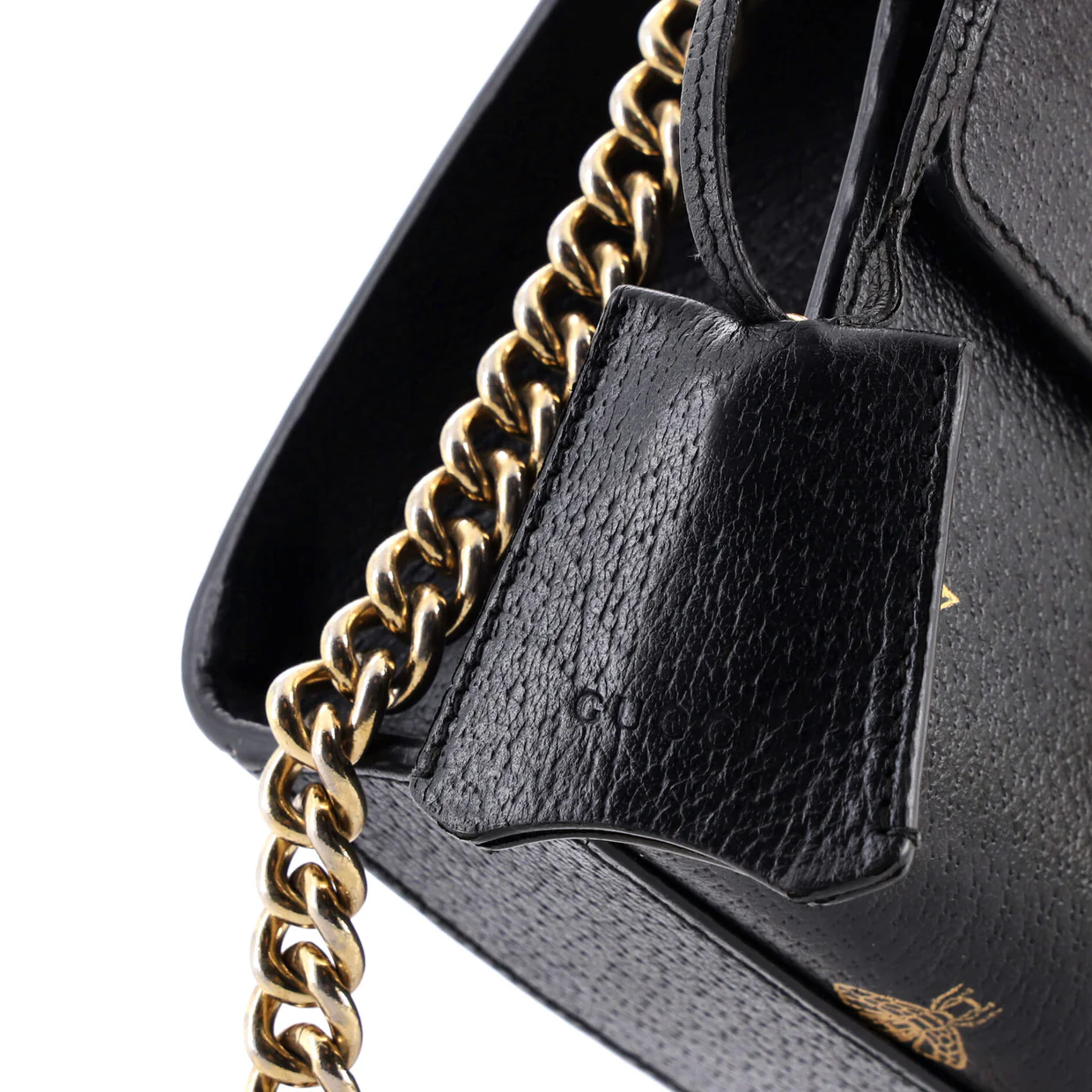 Emily Chain Flap Shoulder Bag Guccissima Patent Small - Deep Luxury