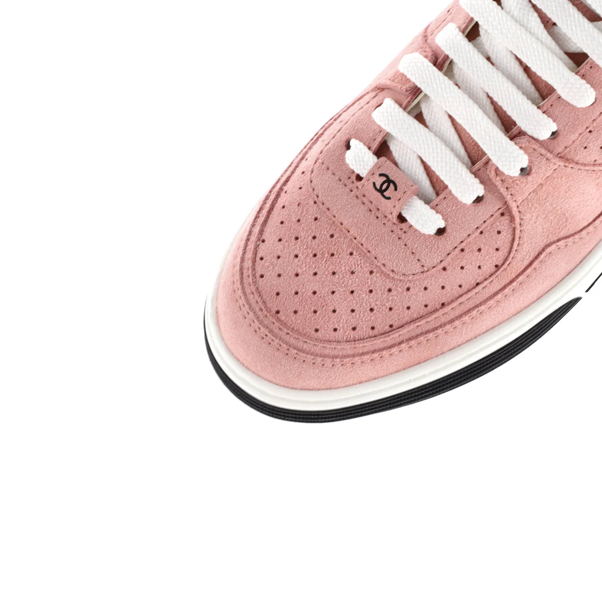 Women's CC Low-Top Sneakers Perforated Suede - Deep Luxury