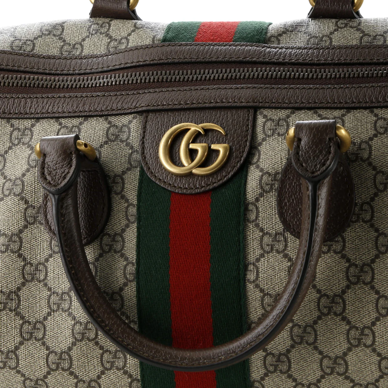 Ophidia Convertible Boston Bag GG Coated Canvas Large - Deep Luxury