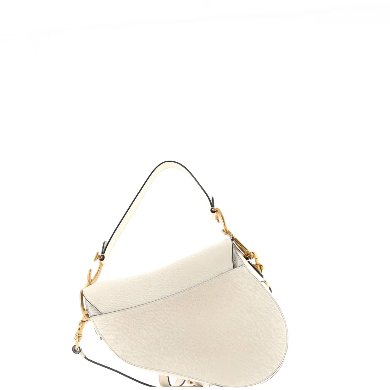 Saddle Handbag with Strap Leather Medium - Deep Luxury