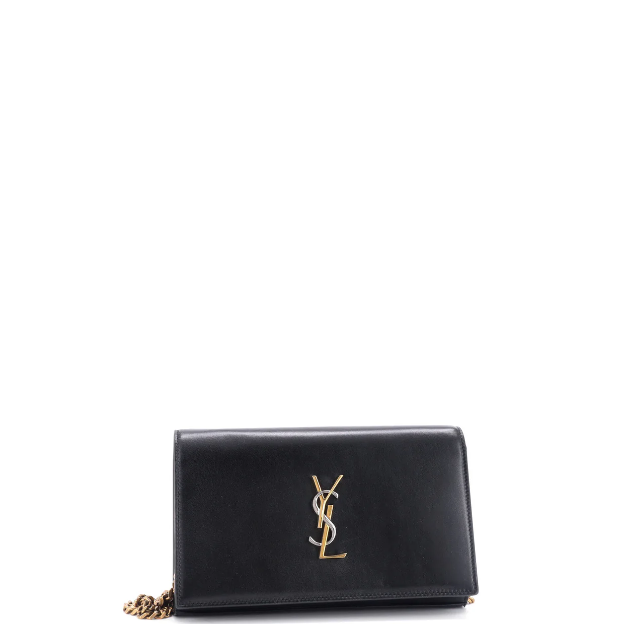Classic Monogram Wallet on Chain Leather - Deep Luxury