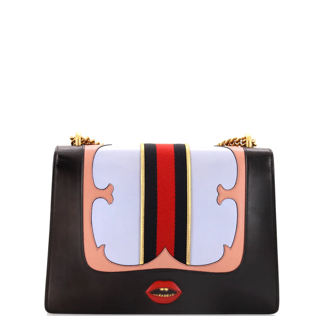 Web Heart GG Marmont Chain Shoulder Bag Leather Medium - Deep Luxury