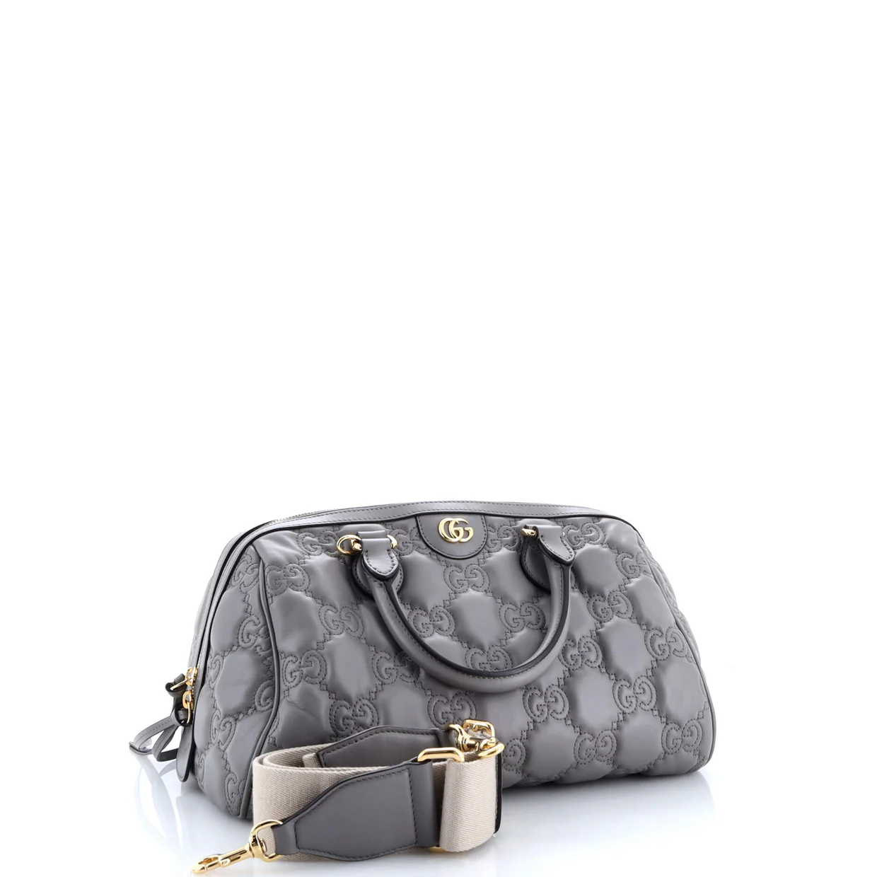 Ophidia Convertible Boston Top Handle Bag GG Matelasse Leather Medium - Deep Luxury