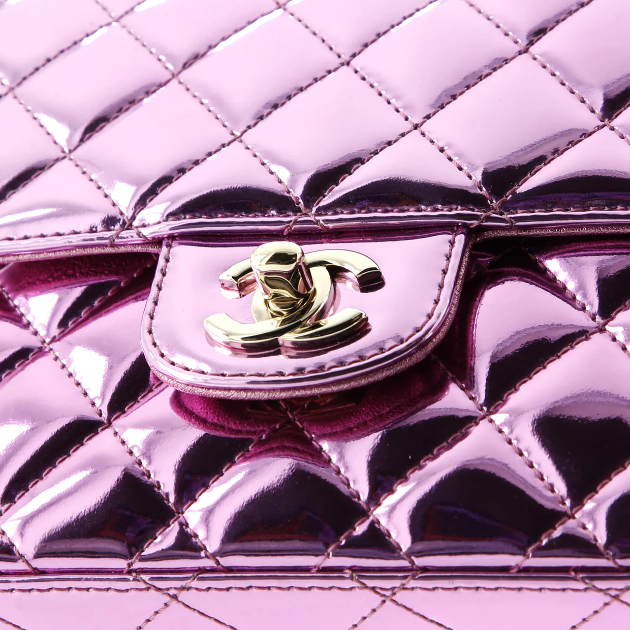 Classic Single Flap Bag with Star Coin Purse Quilted Metallic Leather Mini - Deep Luxury