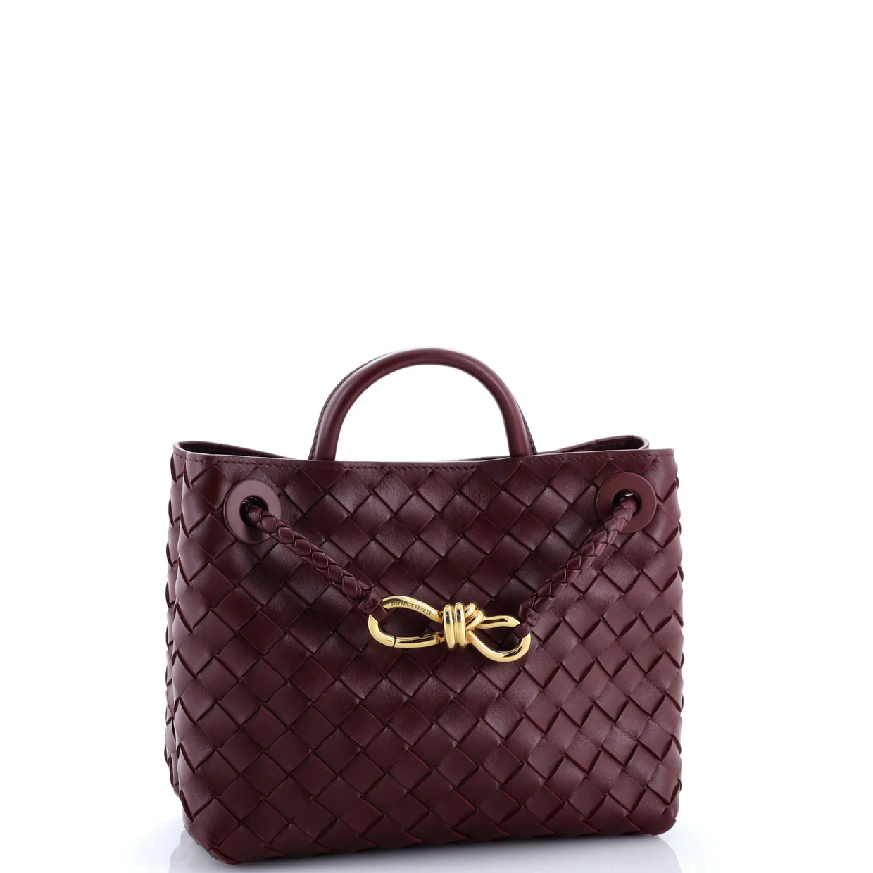 Andiamo Top Handle Bag Intrecciato Nappa Small - Deep Luxury