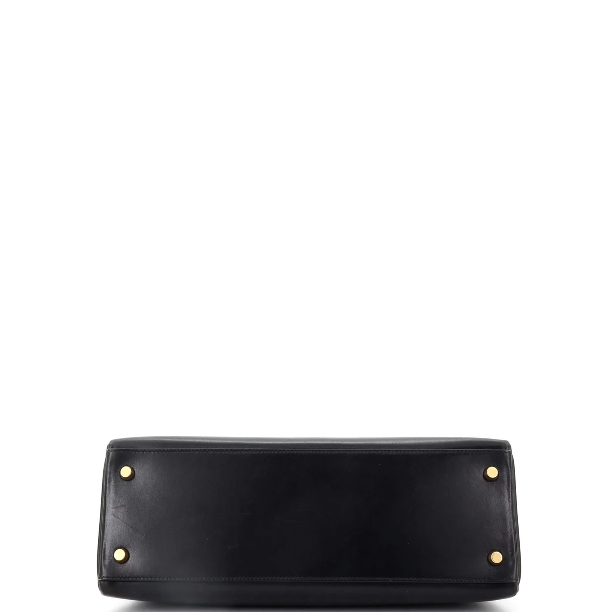 Kelly Handbag Noir Box Calf with Gold Hardware 32 - Deep Luxury
