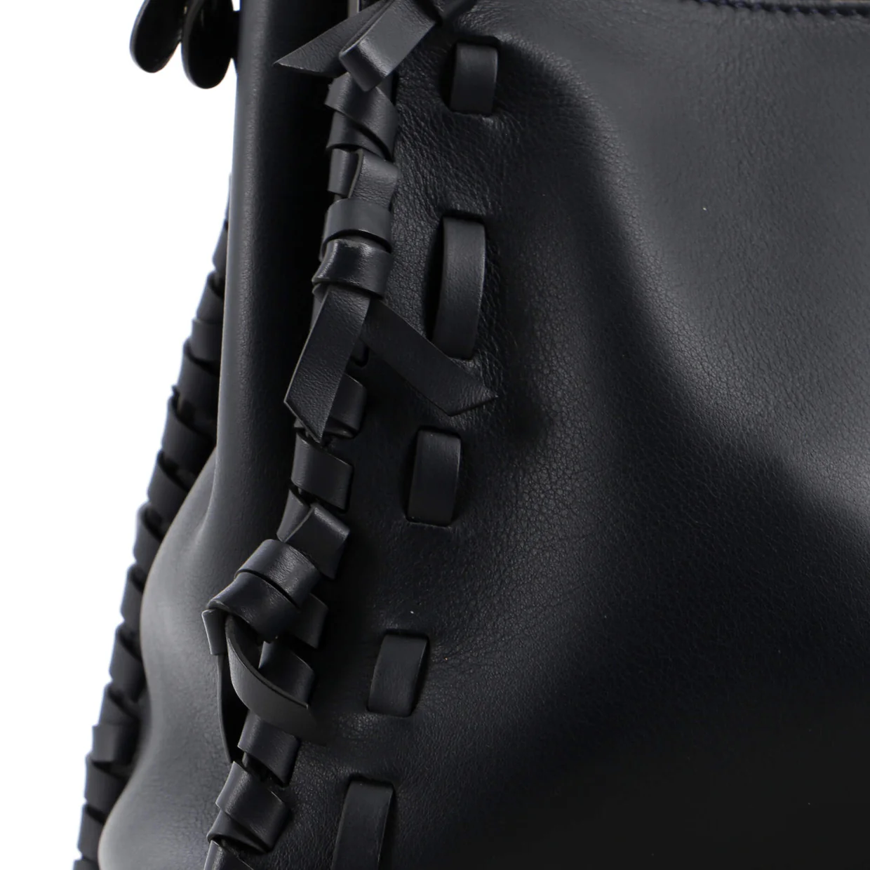 Bow Peekaboo Bag Whipstitch Leather Regular - Deep Luxury