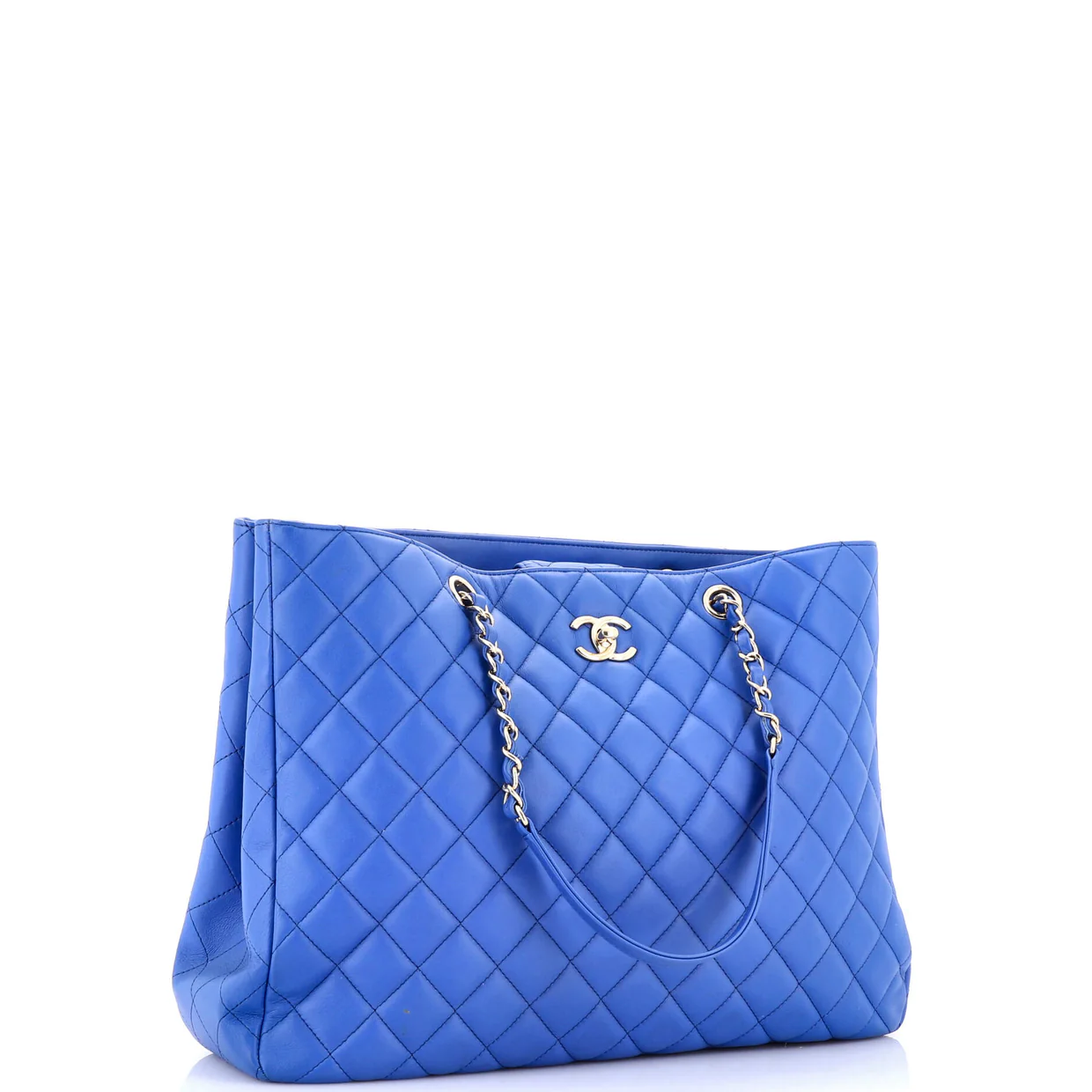 Classic CC Shopping Tote Quilted Calfskin Large - Deep Luxury