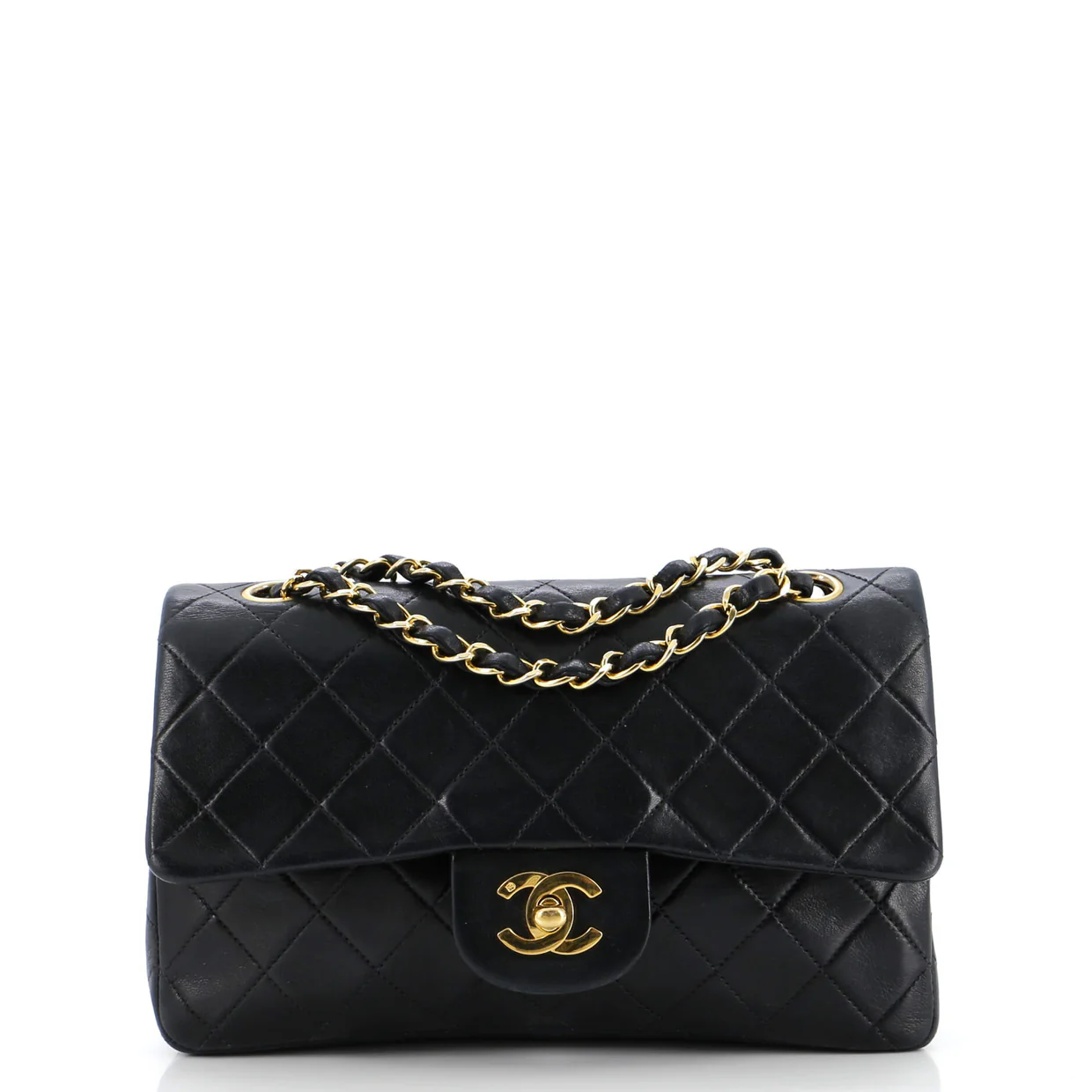 Vintage Classic Double Flap Bag Quilted Lambskin Small - Deep Luxury