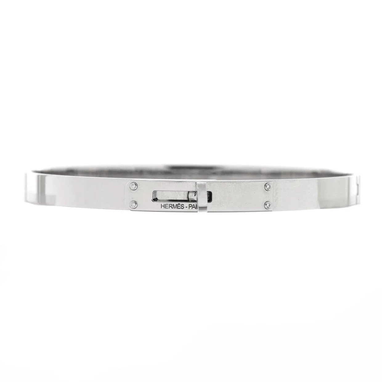 Kelly Bracelet 18K White Gold with 4 Diamonds Small - Deep Luxury