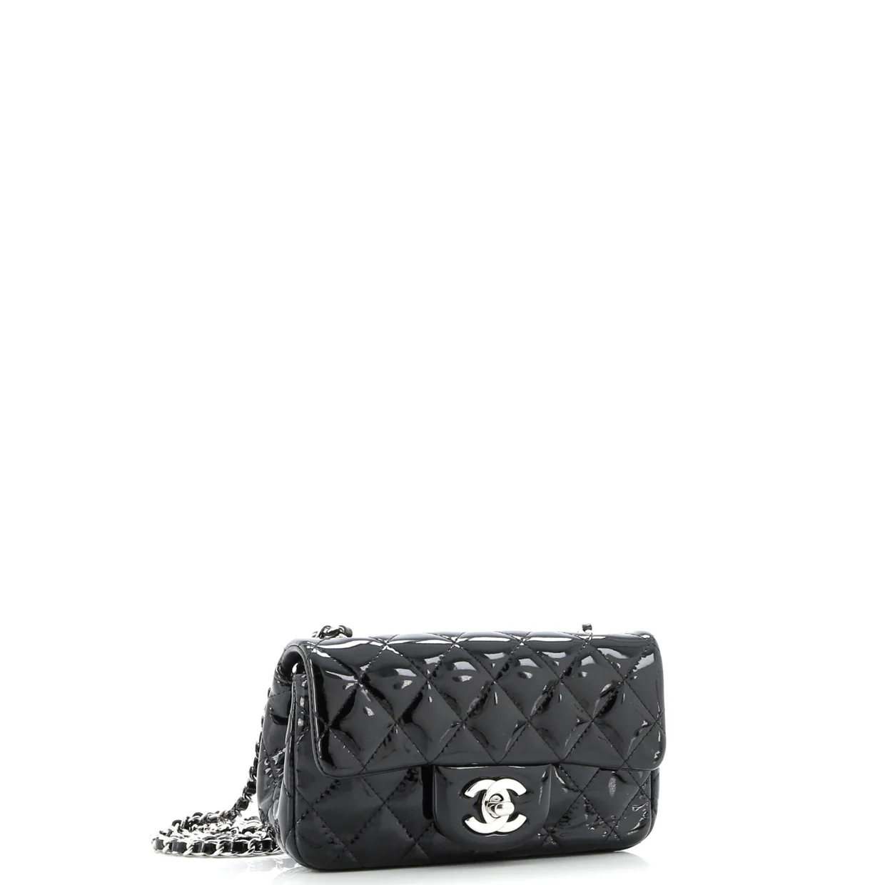 Classic Single Flap Bag Quilted Patent Extra Mini - Deep Luxury