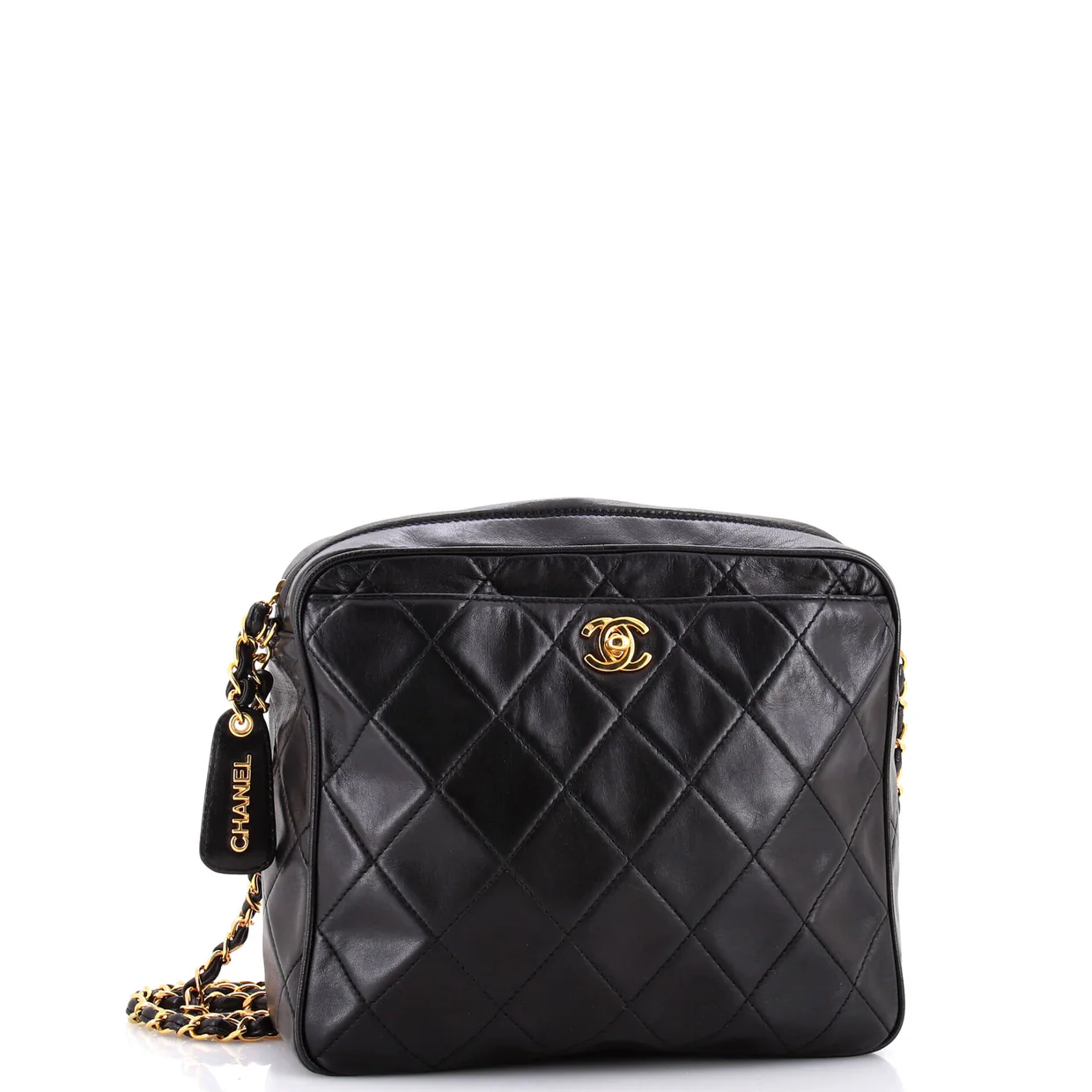 Vintage CC Pocket Camera Shoulder Bag Quilted Lambskin Medium - Deep Luxury