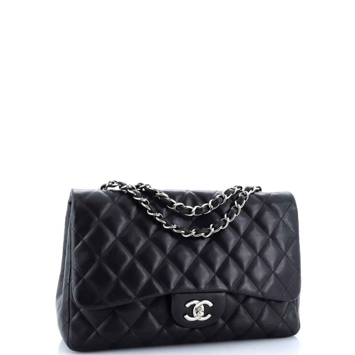 Classic Single Flap Bag Quilted Lambskin Jumbo - Deep Luxury