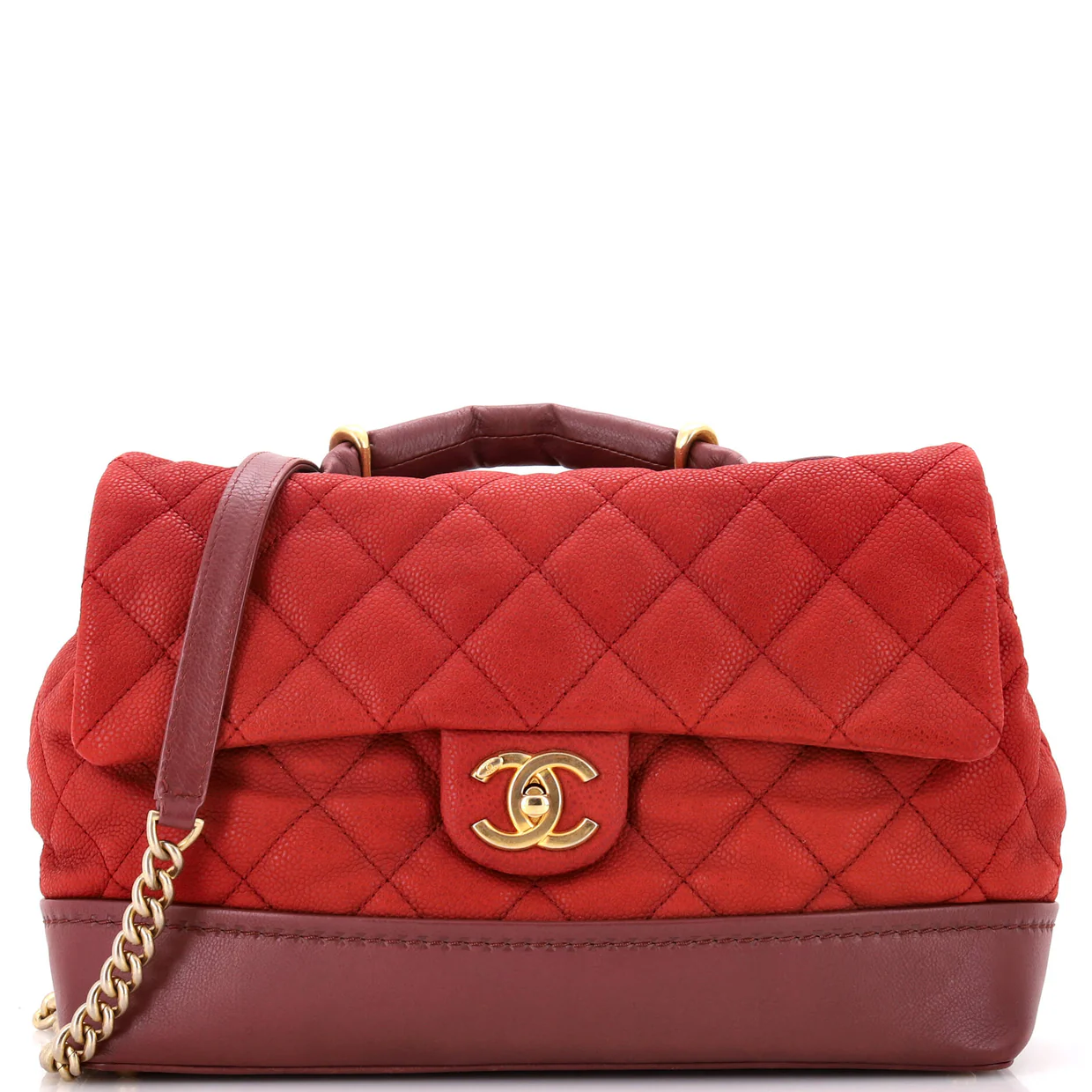 Globetrotter Flap Bag Quilted Caviar Medium - Deep Luxury