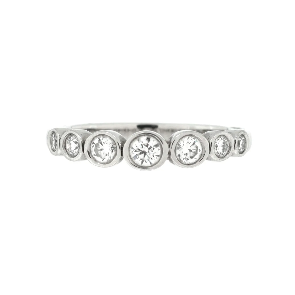 Tiffany Jazz Graduated Band Ring Platinum and Diamonds - Deep Luxury