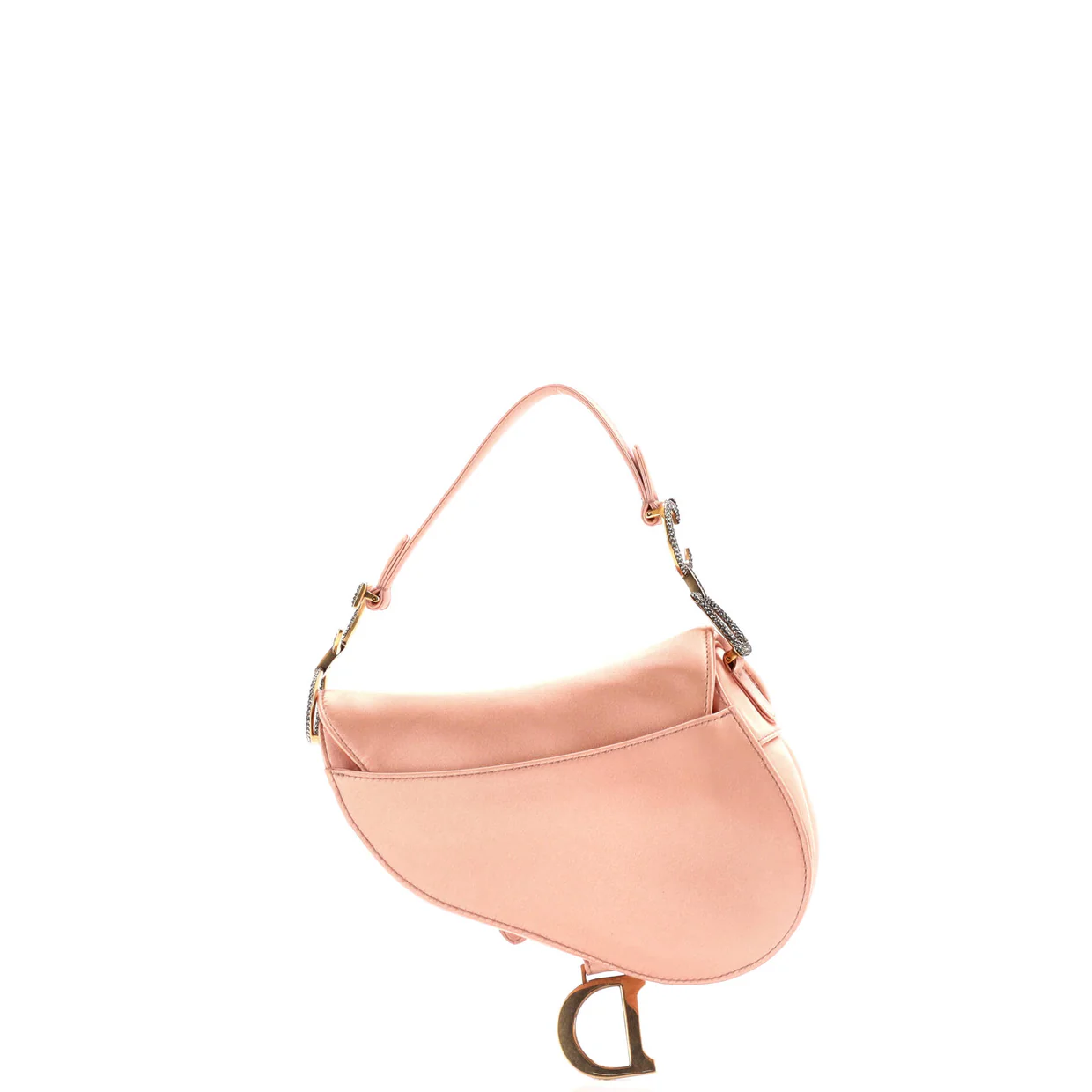 Saddle Handbag Satin with Crystals Mini - Deep Luxury