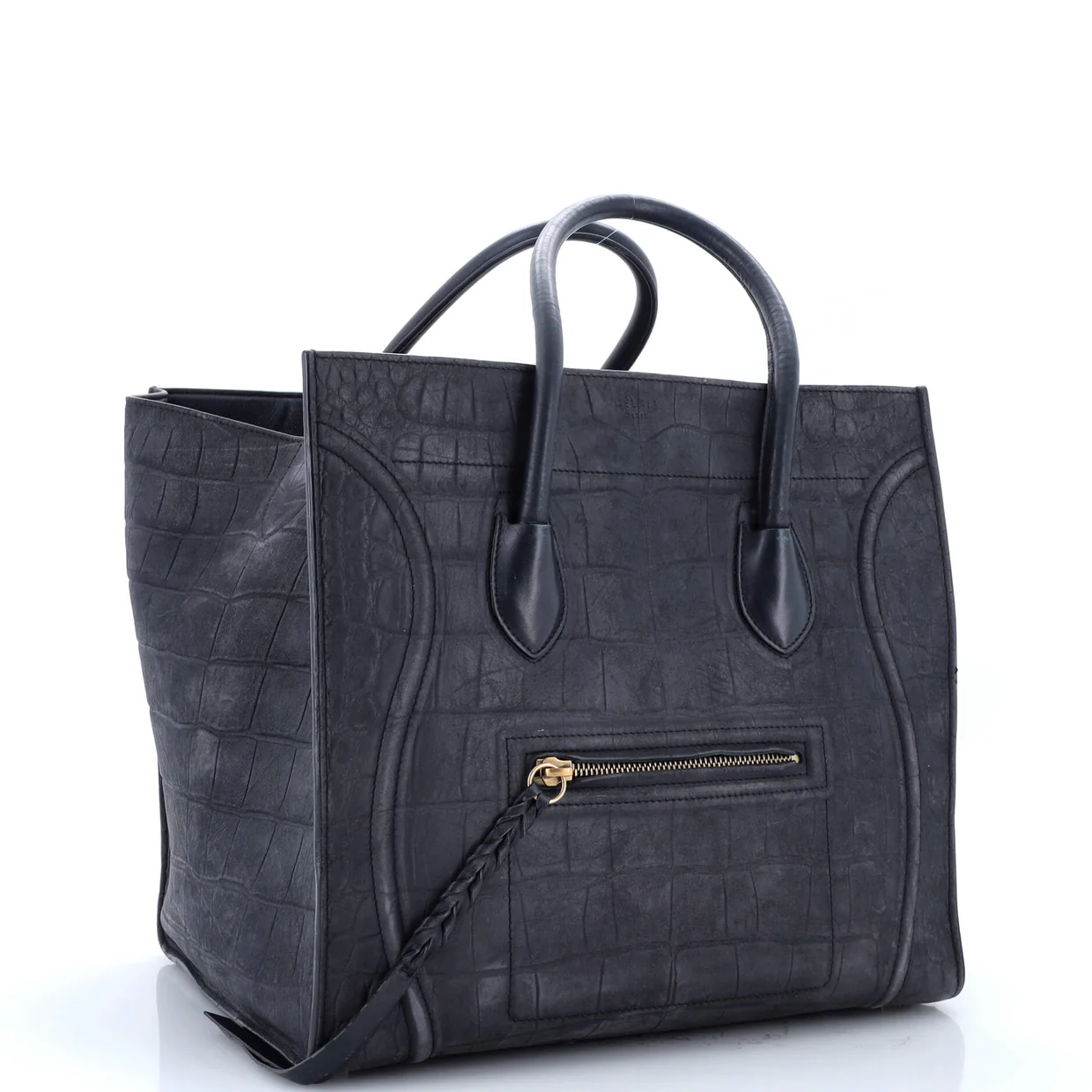 Phantom Bag Crocodile Embossed Leather Medium - Deep Luxury