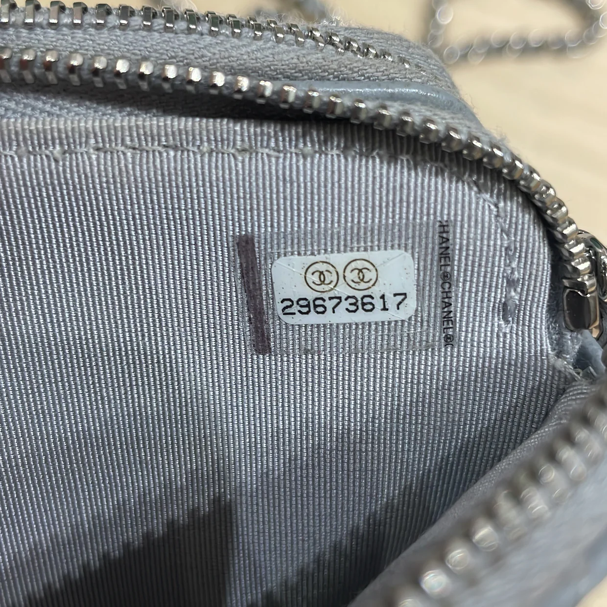 CC Box Double Zip Clutch with Chain Quilted Calfskin - Deep Luxury