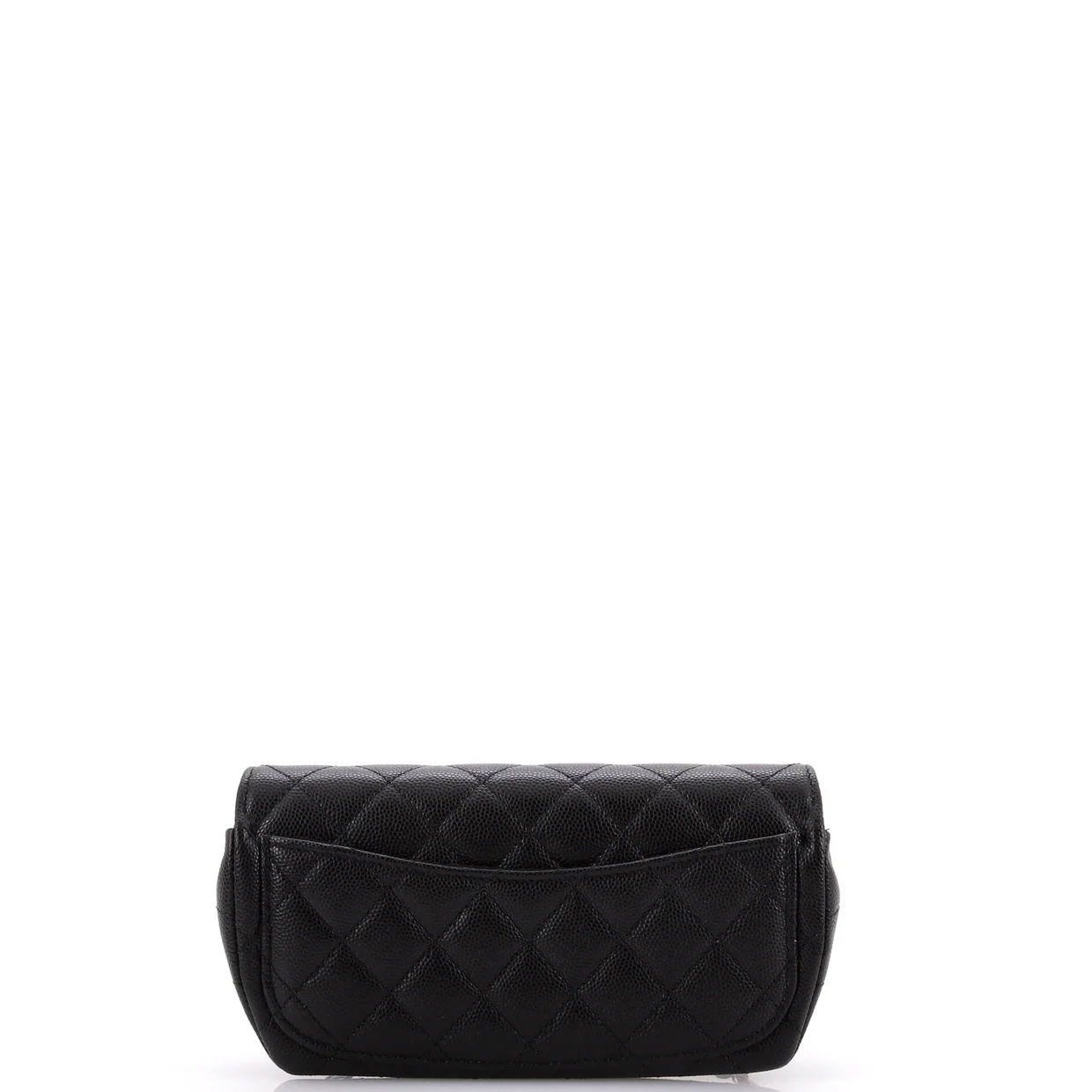 Classic Sunglasses Case with Chain Quilted Caviar - Deep Luxury