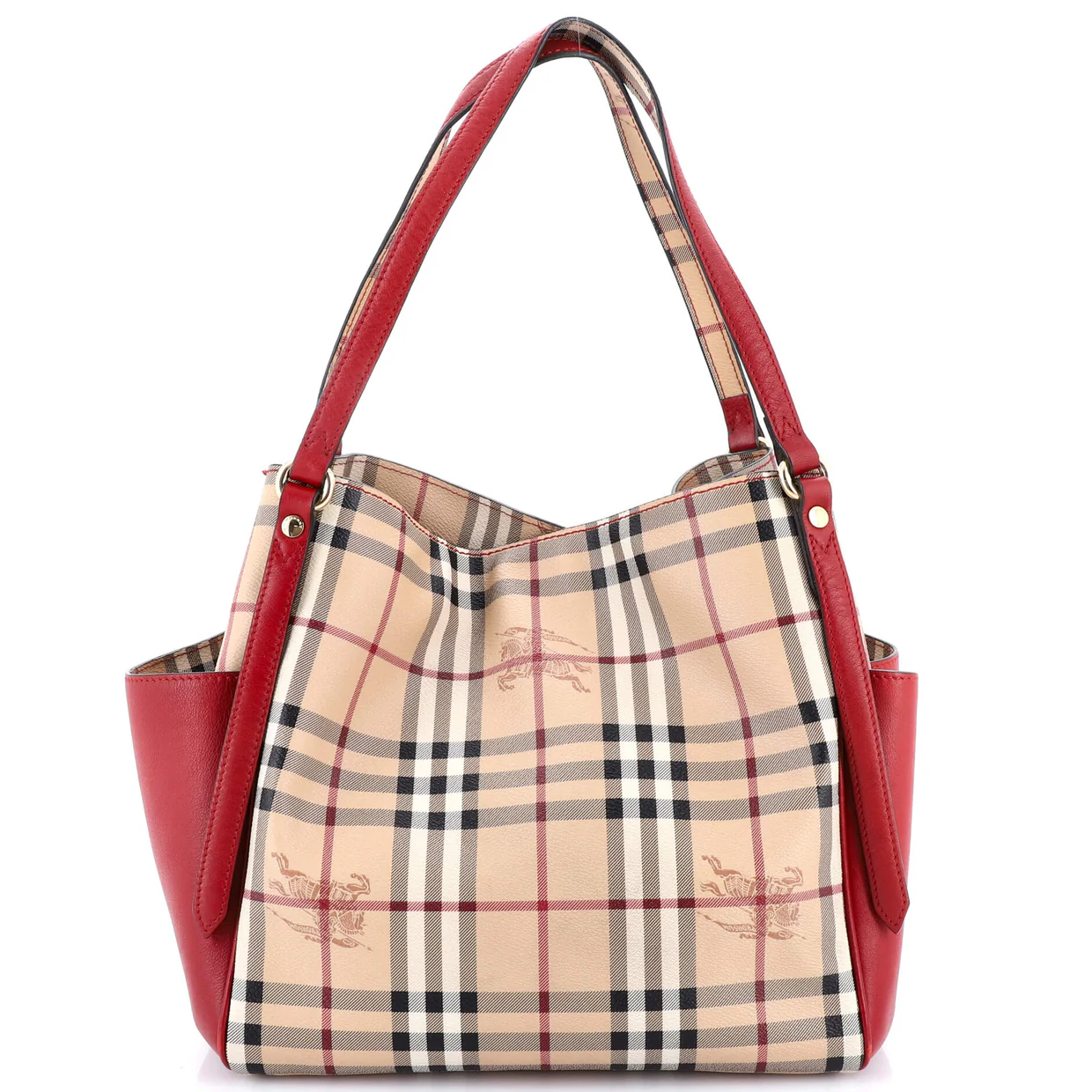 Canterbury Panels Tote Haymarket Coated Canvas and Leather Small - Deep Luxury