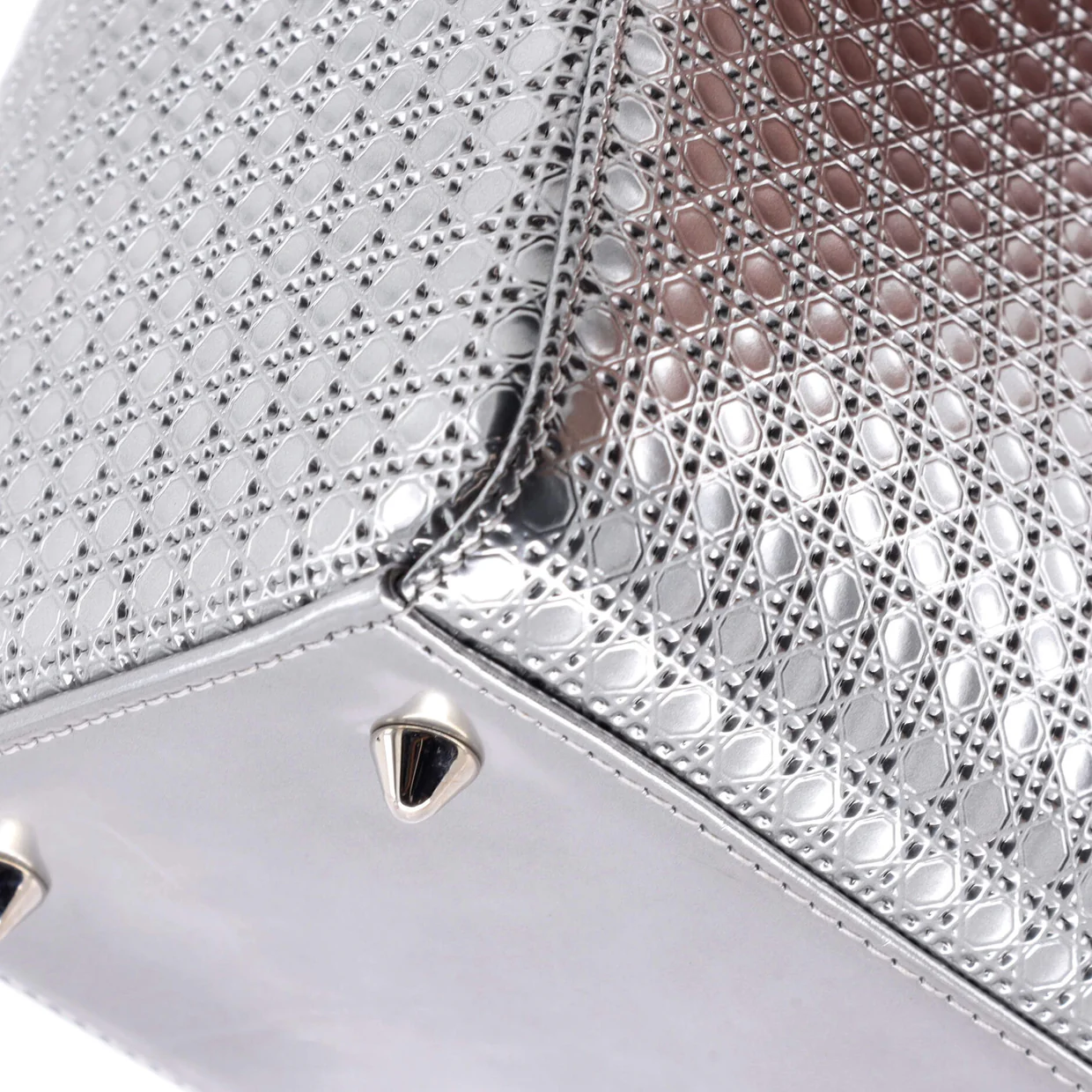 Lady Dior Bag Micro Cannage Metallic Calfskin Medium - Deep Luxury