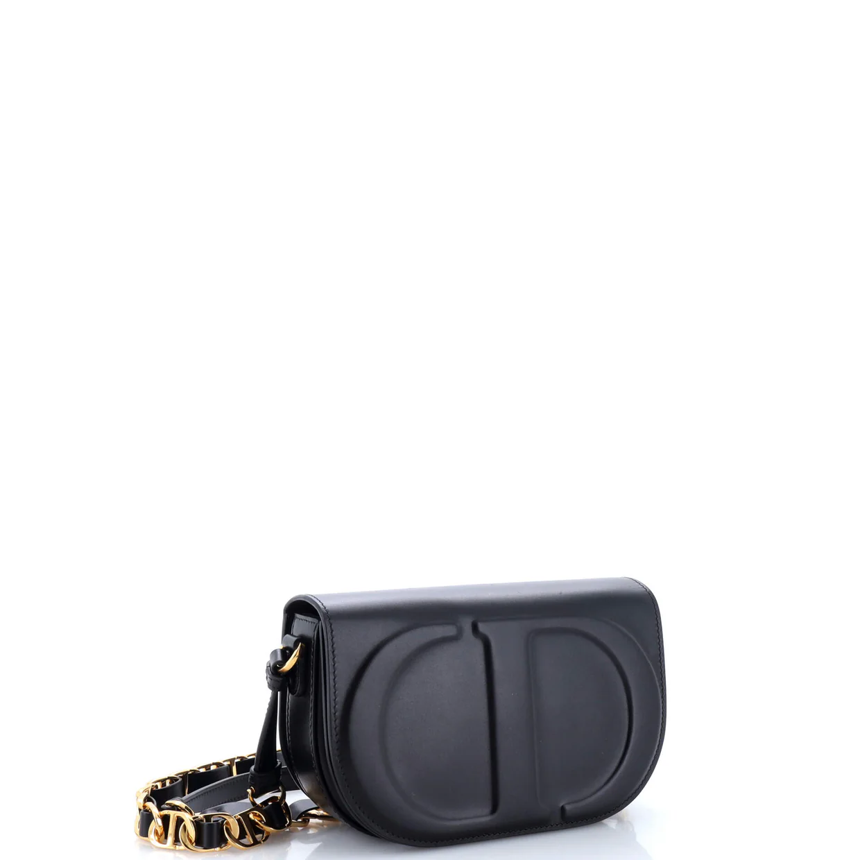 CD Signature Camera Flap Bag Leather Small - Deep Luxury