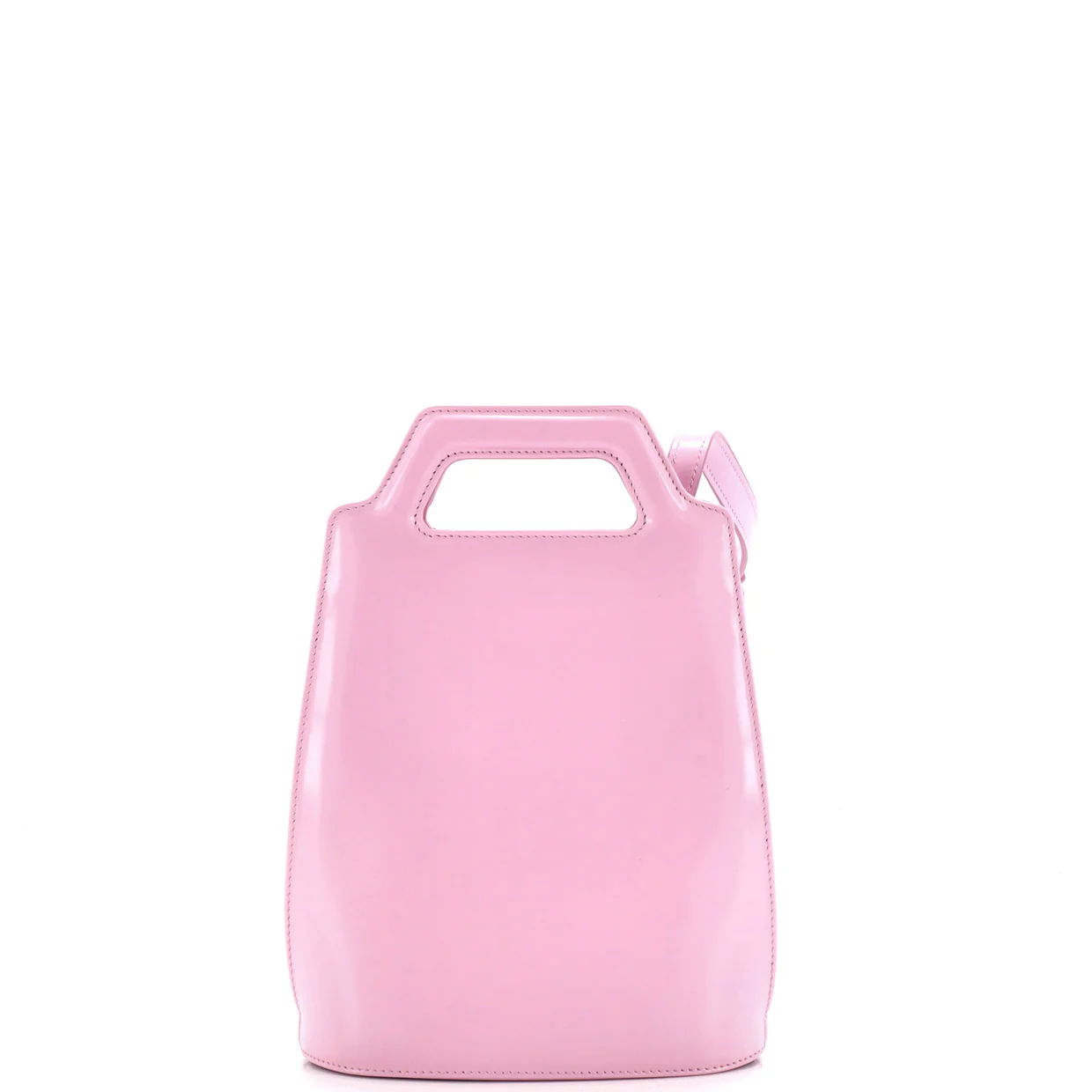 Wanda Top Handle Shoulder Bag Leather North South - Deep Luxury